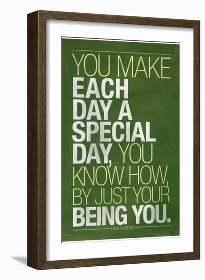 Just By Being You Mister Rogers Quote-null-Framed Art Print