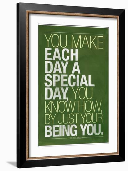 Just By Being You Mister Rogers Quote-null-Framed Art Print