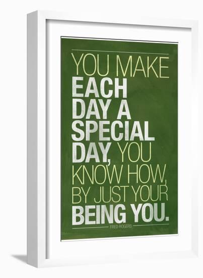 Just By Being You Mister Rogers Quote-null-Framed Art Print