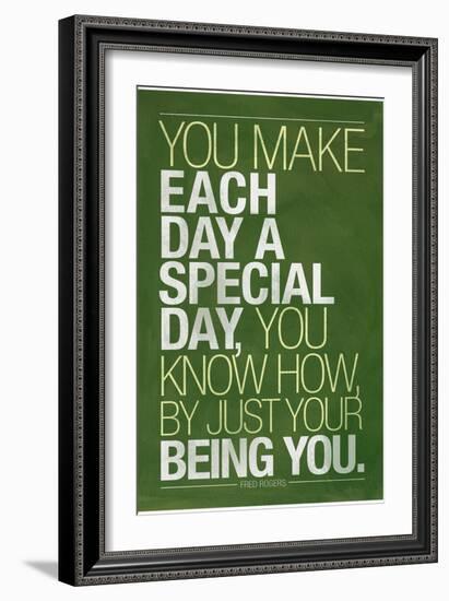 Just By Being You Mister Rogers Quote-null-Framed Art Print