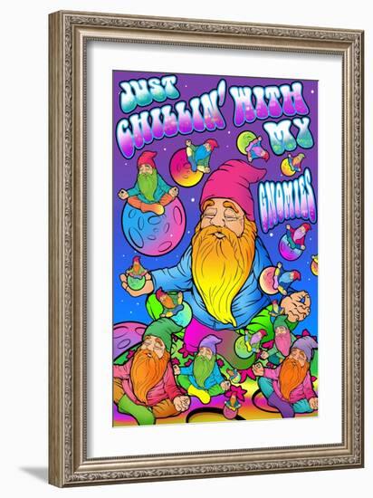 Just Chillin’ with my Gnomies-ALI Chris-Framed Giclee Print