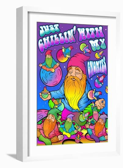 Just Chillin’ with my Gnomies-ALI Chris-Framed Giclee Print