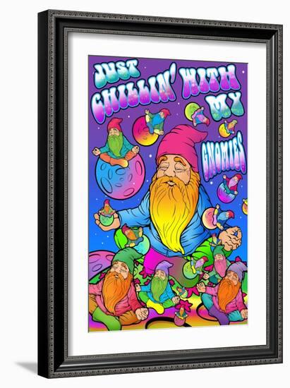 Just Chillin’ with my Gnomies-ALI Chris-Framed Giclee Print