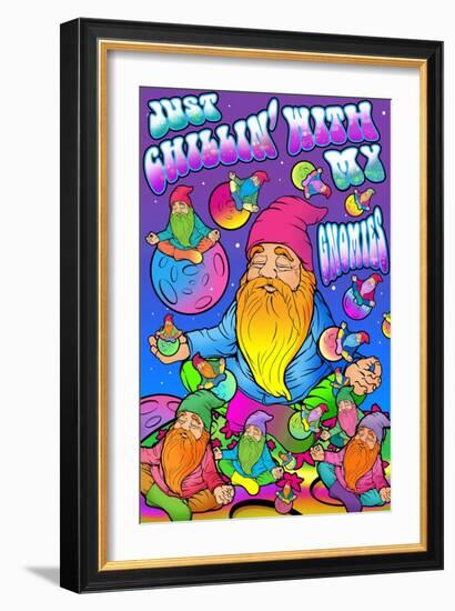 Just Chillin’ with my Gnomies-ALI Chris-Framed Giclee Print