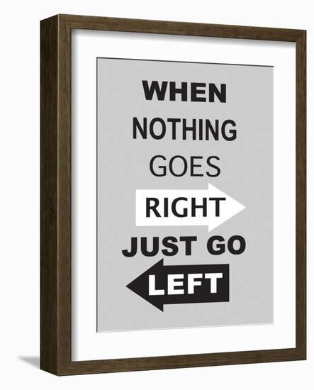 Just Go Left-null-Framed Art Print