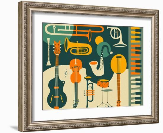 Just Jazz-Jazzberry Blue-Framed Art Print