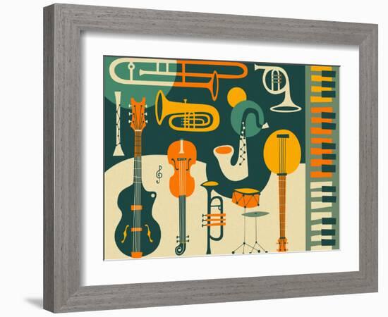 Just Jazz-Jazzberry Blue-Framed Art Print