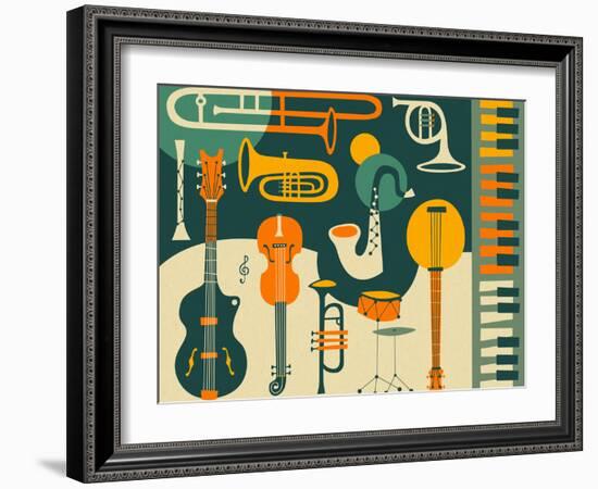 Just Jazz-Jazzberry Blue-Framed Art Print