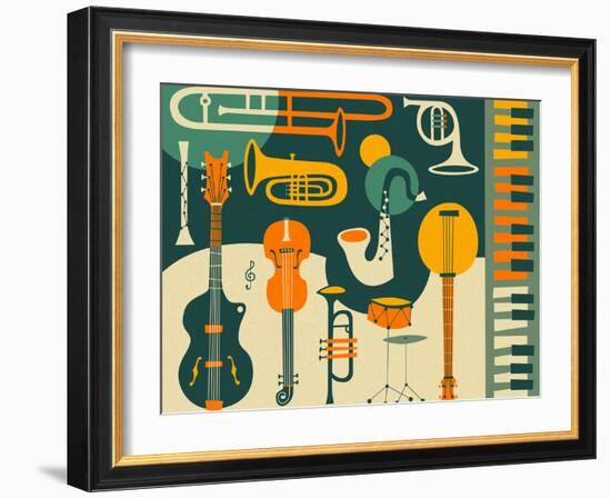 Just Jazz-Jazzberry Blue-Framed Art Print