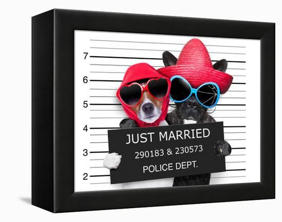 Just Married Mugshot-Javier Brosch-Framed Premier Image Canvas