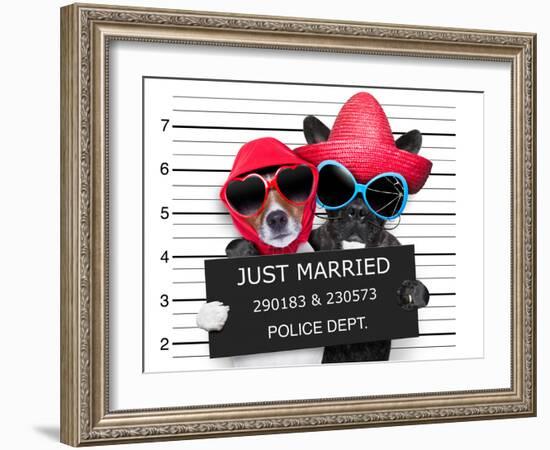 Just Married Mugshot-Javier Brosch-Framed Photographic Print