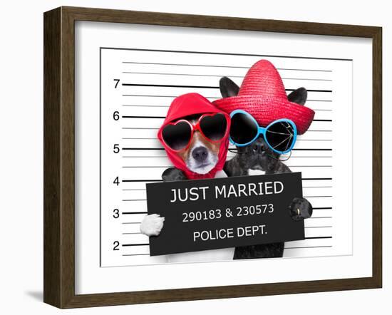 Just Married Mugshot-Javier Brosch-Framed Photographic Print