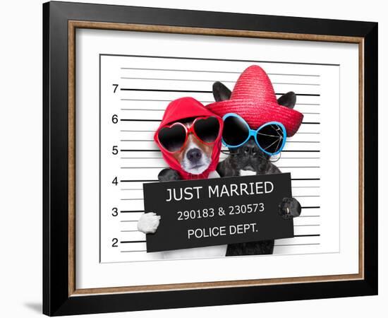 Just Married Mugshot-Javier Brosch-Framed Photographic Print