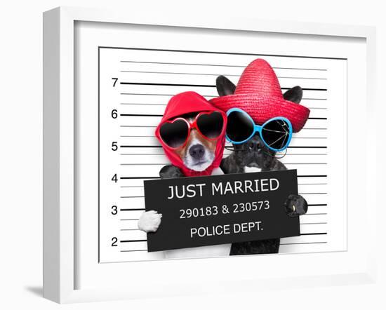 Just Married Mugshot-Javier Brosch-Framed Photographic Print