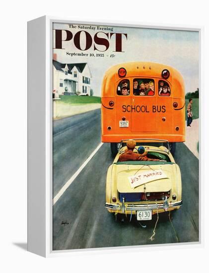 "Just Married" Saturday Evening Post Cover, September 10, 1955-George Hughes-Framed Premier Image Canvas