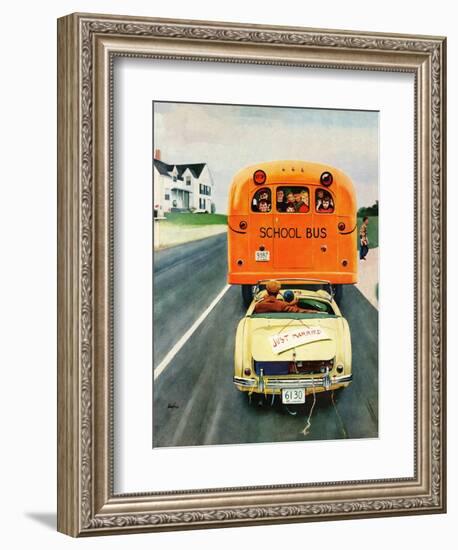 "Just Married", September 10, 1955-George Hughes-Framed Giclee Print