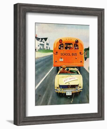 "Just Married", September 10, 1955-George Hughes-Framed Giclee Print