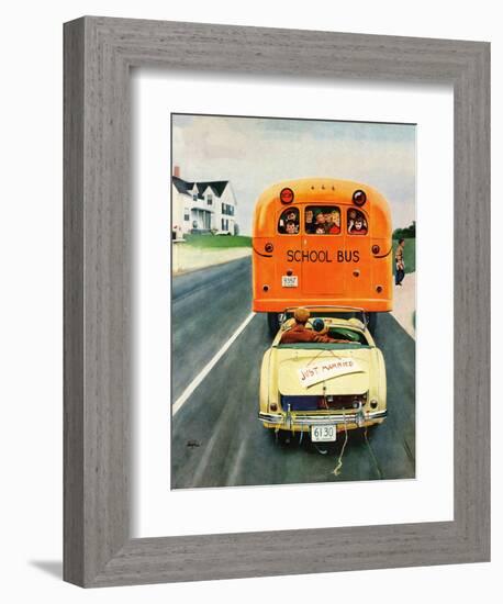 "Just Married", September 10, 1955-George Hughes-Framed Giclee Print