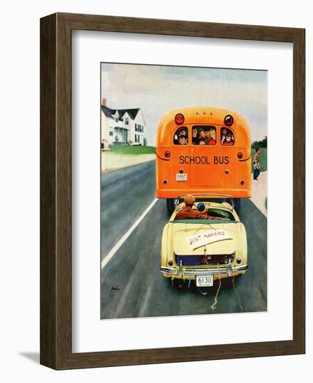 "Just Married", September 10, 1955-George Hughes-Framed Giclee Print