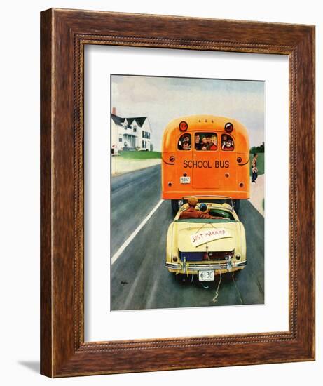 "Just Married", September 10, 1955-George Hughes-Framed Giclee Print