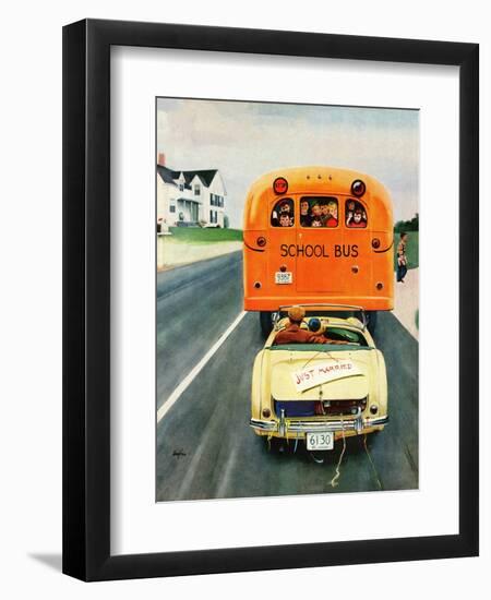 "Just Married", September 10, 1955-George Hughes-Framed Giclee Print