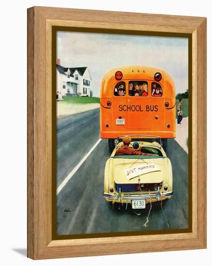 "Just Married", September 10, 1955-George Hughes-Framed Premier Image Canvas