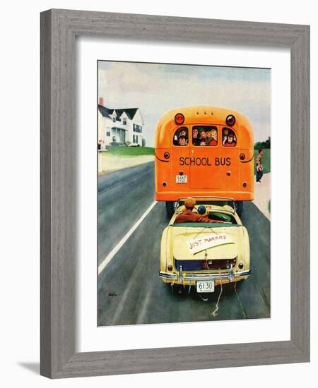 "Just Married", September 10, 1955-George Hughes-Framed Giclee Print