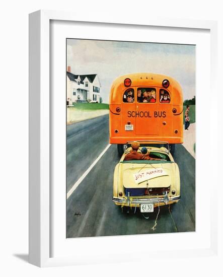 "Just Married", September 10, 1955-George Hughes-Framed Giclee Print