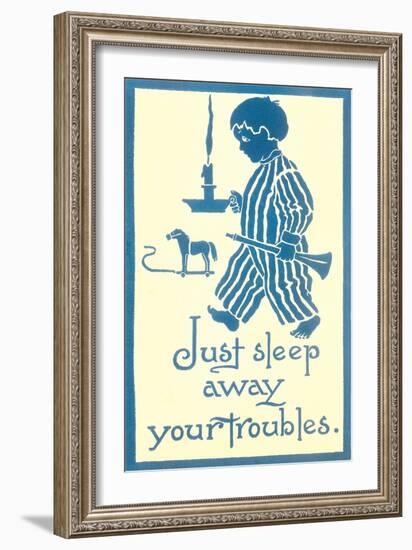 Just Sleep Away Your Troubles-null-Framed Art Print