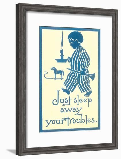 Just Sleep Away Your Troubles-null-Framed Art Print