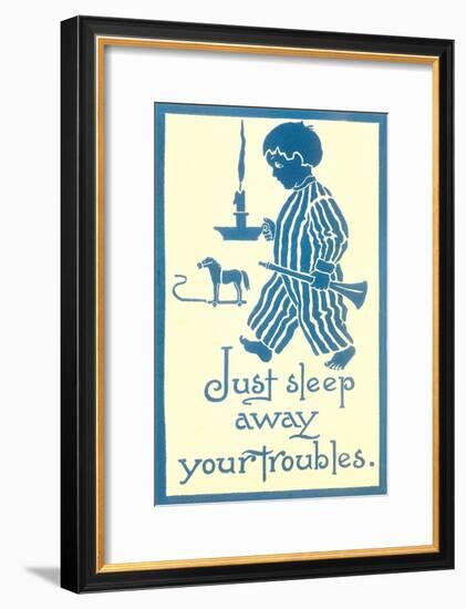 Just Sleep Away Your Troubles-null-Framed Art Print