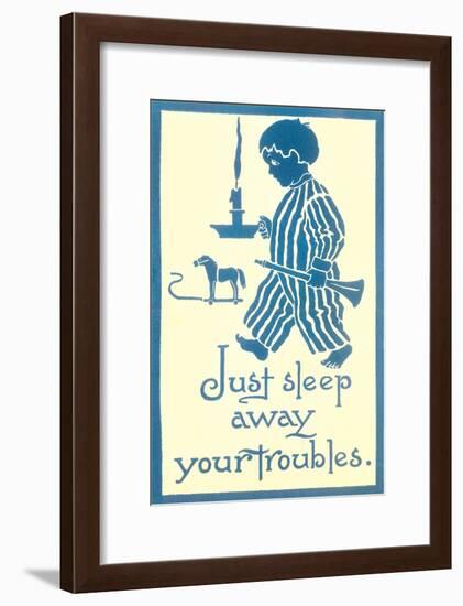 Just Sleep Away Your Troubles-null-Framed Art Print