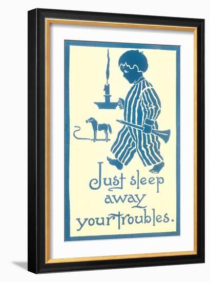 Just Sleep Away Your Troubles-null-Framed Art Print