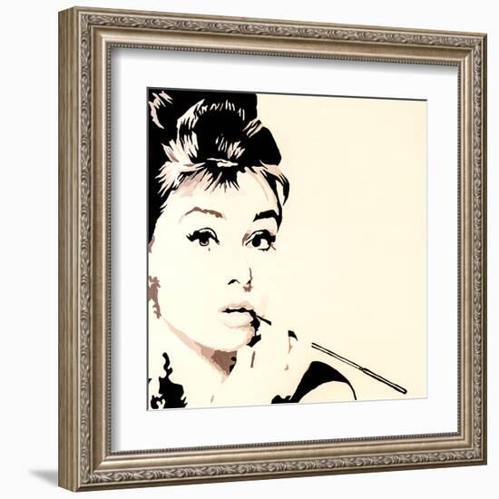 Just Smokin Audrey Hepburn-Pop Art Queen-Framed Giclee Print