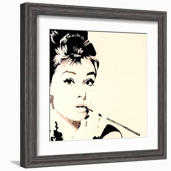 Just Smokin Audrey Hepburn-Pop Art Queen-Framed Giclee Print