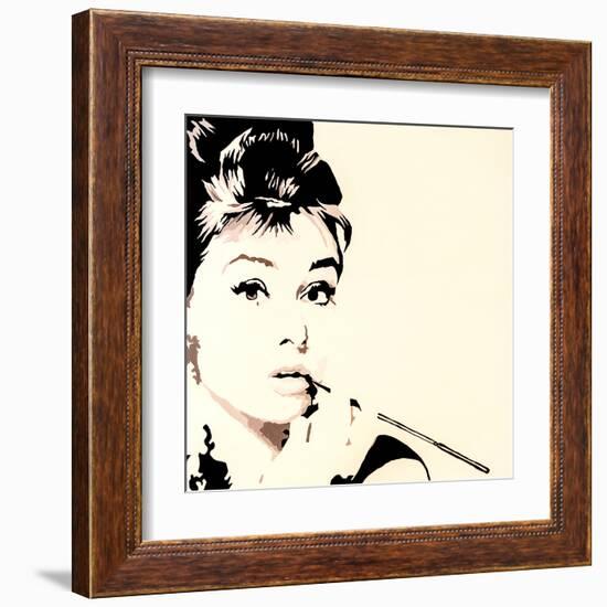 Just Smokin Audrey Hepburn-Pop Art Queen-Framed Giclee Print