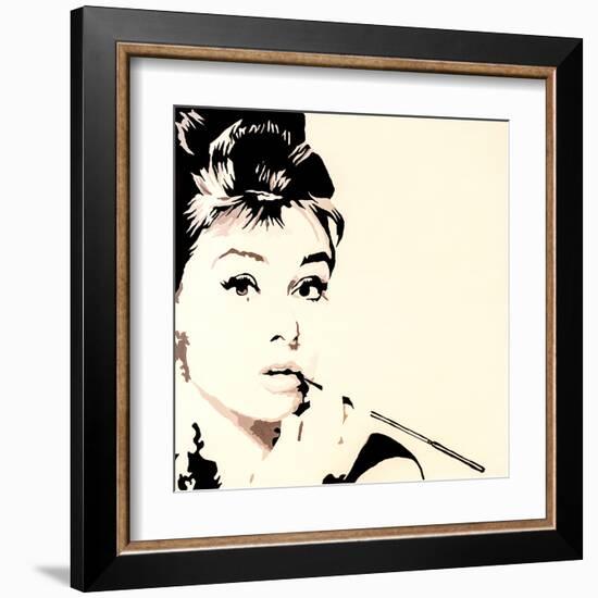 Just Smokin Audrey Hepburn-Pop Art Queen-Framed Giclee Print