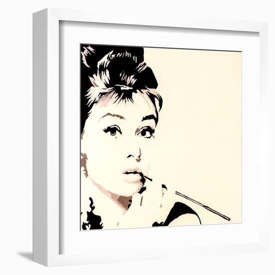 Just Smokin Audrey Hepburn-Pop Art Queen-Framed Giclee Print