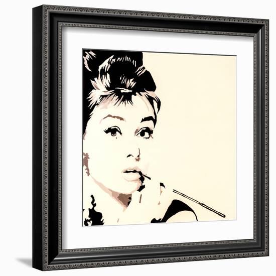 Just Smokin Audrey Hepburn-Pop Art Queen-Framed Giclee Print