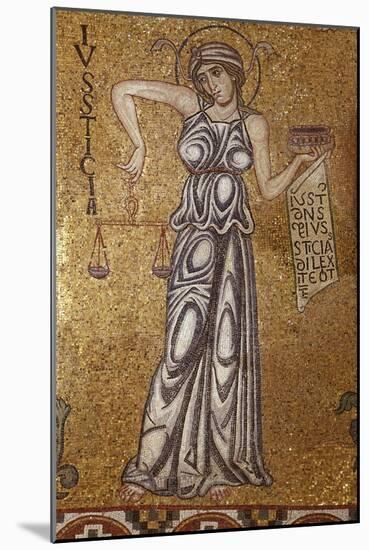 Justice (Detail of Interior Mosaics in the St. Mark's Basilic), 12th Century-null-Mounted Giclee Print