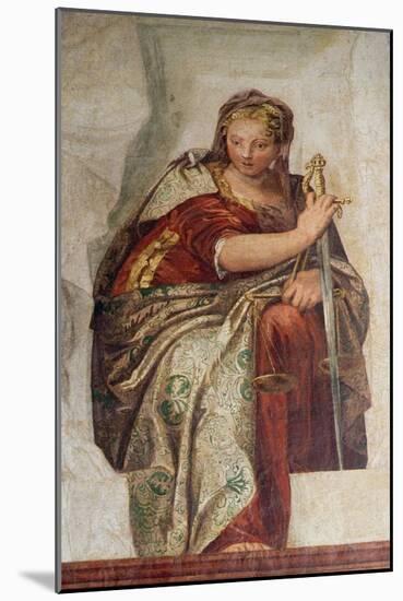 Justice, from the Walls of the Sacristy-Paolo Veronese-Mounted Giclee Print