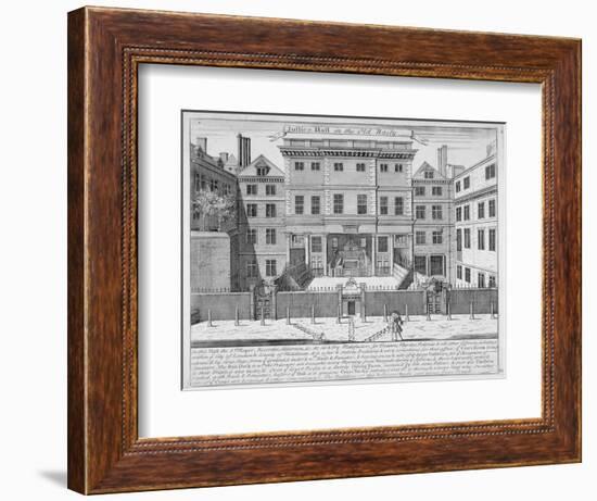 Justice Hall, Old Bailey, City of London, Pre 1737-John Bowles-Framed Giclee Print