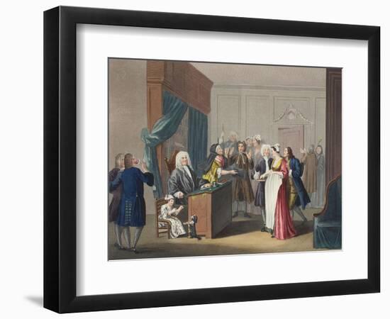 Justice Triumphs, Illustration from 'Hogarth Restored: the Whole Works of the Celebrated William…-William Hogarth-Framed Giclee Print