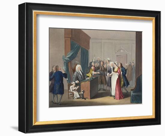 Justice Triumphs, Illustration from 'Hogarth Restored: the Whole Works of the Celebrated William…-William Hogarth-Framed Giclee Print