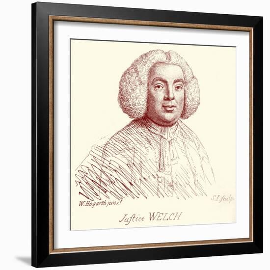 Justice Welch - portrait by William Hogarth-William Hogarth-Framed Giclee Print