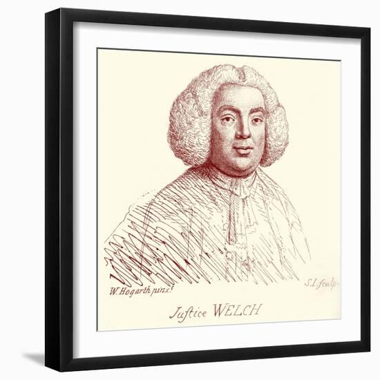 Justice Welch - portrait by William Hogarth-William Hogarth-Framed Giclee Print