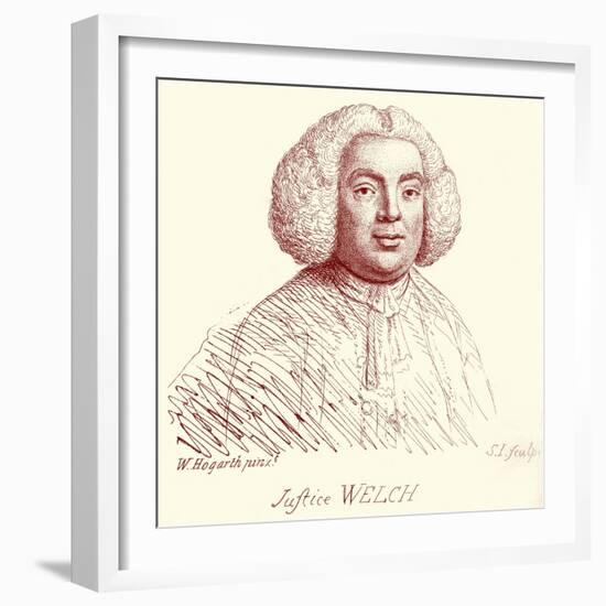 Justice Welch - portrait by William Hogarth-William Hogarth-Framed Giclee Print