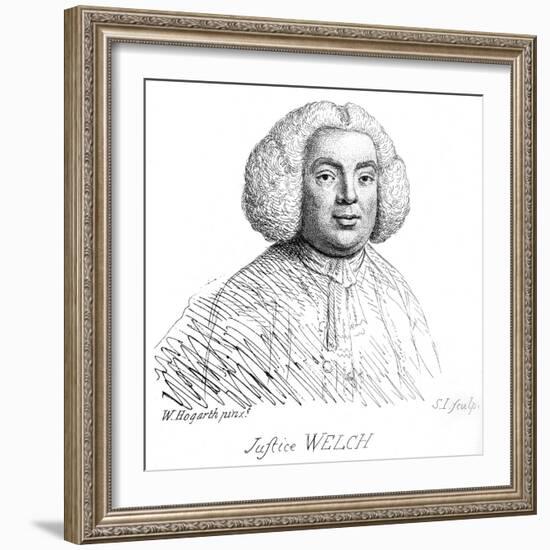 Justice Welch - portrait by William Hogarth-William Hogarth-Framed Giclee Print