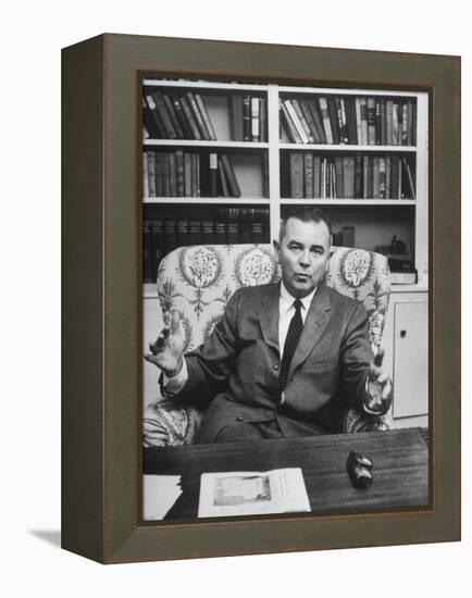 Justice William J. Brennan in Arm Chair at Home-Alfred Eisenstaedt-Framed Premier Image Canvas