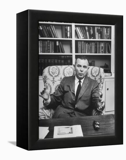 Justice William J. Brennan in Arm Chair at Home-Alfred Eisenstaedt-Framed Premier Image Canvas